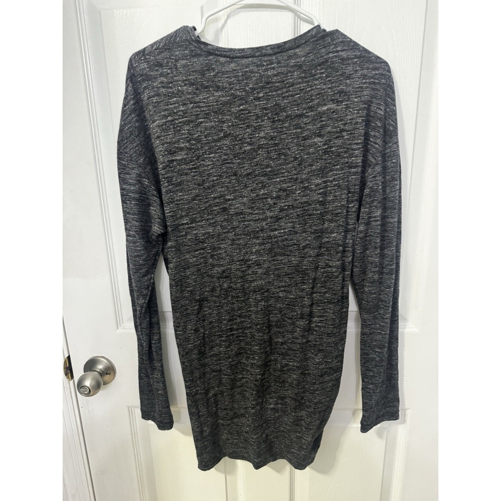 Isabel Marant Etoile Gray Malange jersey Ruffled Long Sleeve Top Malo Womens 38 - Picture 8 of 11